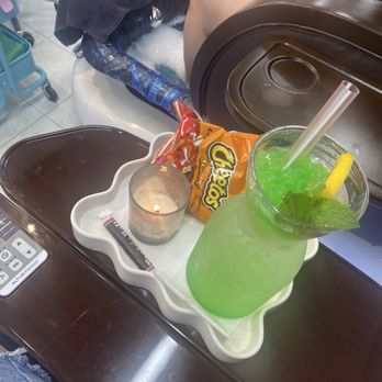Vivid Nails & Spa - This is the free drink that came with my Number 2 pedicure!!! - Nail Salons Near Me - Riverside, California