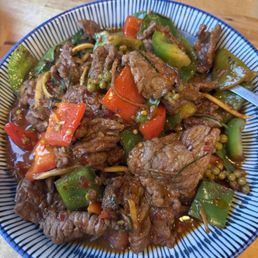 Curry sauce pad prik or maybe pad prik pao.... I get this one with beef! Curry sauce pad prik or maybe pad prik pao.... I get this one with beef!