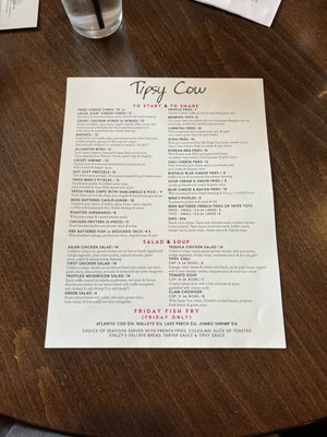 Menu photo 7 Tipsy cow Sun Prairie, WI