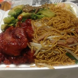 E & G Chinese Cuisine - 4 Dish Combination To-Go: chow mein, fried rice, sweet and sour pork, and broccoli beef