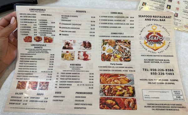 Menu photo 5 J C Seafood House Mary Esther, FL Menu photo 5 J C Seafood House Mary Esther, FL