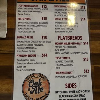 Oak & Ale - Menu - Bars Near Me - Hoover, Alabama Oak & Ale - Menu - Bars Near Me - Hoover, Alabama