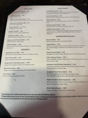Menu photo 2 Charter Restaurant Albany, NY Menu photo 2 Charter Restaurant Albany, NY