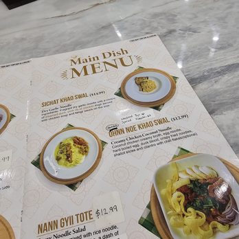 Sophie’s Rangoon Kitchen - Menu page 3- Mains 2 - Burmese Near Me - New York, New York
