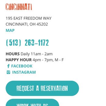 Condado Tacos - SS of HH times from their website. Note: NO happy hour during Reds home games - Bars Near Me - Cincinnati, Ohio