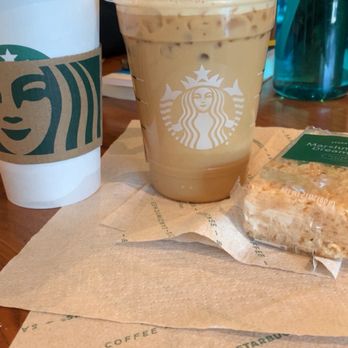 Starbucks - Pistachio hot latte and iced latte with marshmallow treat - Coffee & Tea Near Me - Fairway, Kansas Starbucks - Pistachio hot latte and iced latte with marshmallow treat - Coffee & Tea Near Me - Fairway, Kansas