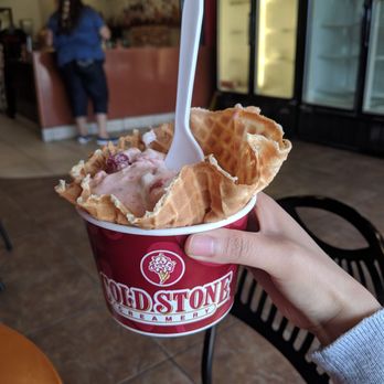 Cold Stone Creamery - Strawberry Blonde in a waffle bowl - Ice Cream & Frozen Yogurt Near Me - Wyncote, Pennsylvania Cold Stone Creamery - Strawberry Blonde in a waffle bowl - Ice Cream & Frozen Yogurt Near Me - Wyncote, Pennsylvania