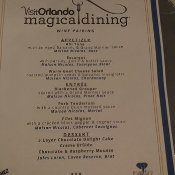 Chez Vincent - Magical Dining Menu - French Near Me - Winter Park, Florida Chez Vincent - Magical Dining Menu - French Near Me - Winter Park, Florida