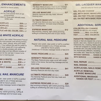Serenity Nail Spa - pricing - Nail Salons Near Me - Pinole, California Serenity Nail Spa - pricing - Nail Salons Near Me - Pinole, California