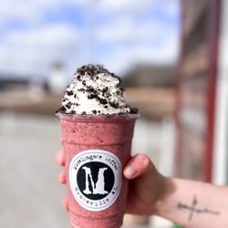 Mudslingers Drive Thru Coffee - February Special- Love Ya M'Oreo Frappe