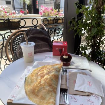 Sweet Angeles - Smoked Salmon Crepe Red Velvet Raspberry Ganache - Coffee & Tea Near Me - Beverly Hills, California Sweet Angeles - Smoked Salmon Crepe Red Velvet Raspberry Ganache - Coffee & Tea Near Me - Beverly Hills, California