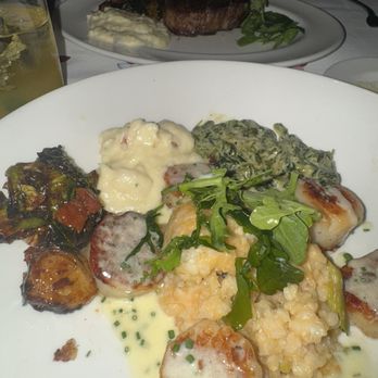 The Capital Grille - Seared Sea Scallops with Maine Lobster and Asparagus Risotto, Filet Mignon 10oz - Steakhouses Near Me - Orlando, Florida