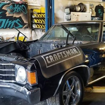 SJ Customs - Out with the old. The modest 350 Chevy motor and transmission have been removed. - Auto Repair Near Me - San Jose, California