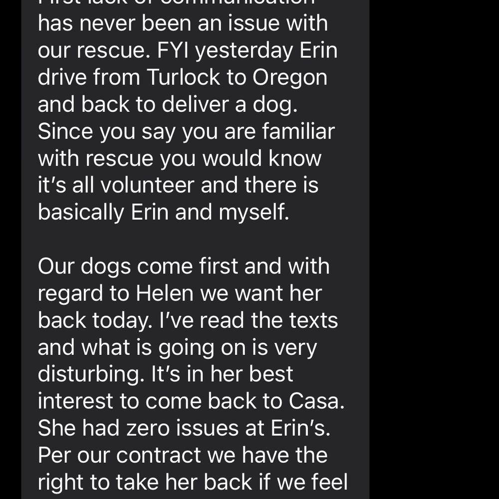 Her concern was the dog was restless in a crate and tearing it up. Her concern was the dog was restless in a crate and tearing it up.