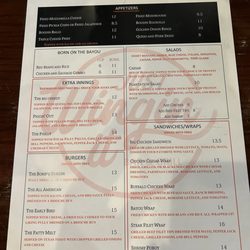 Just Wingin It - Food menu
