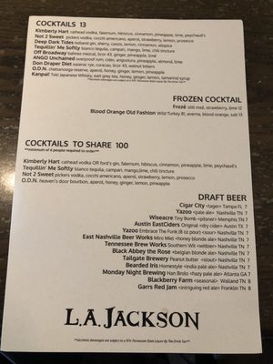 Menu photo 3 L.A. Jackson Nashville, TN