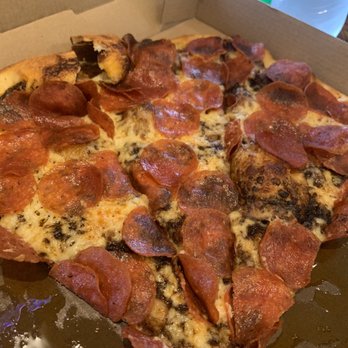 Burattino Brick Oven Pizza - 120 Pepperoni Pizza with Black Garlic Sauce - Pizza Near Me - Carson, California Burattino Brick Oven Pizza - 120 Pepperoni Pizza with Black Garlic Sauce - Pizza Near Me - Carson, California
