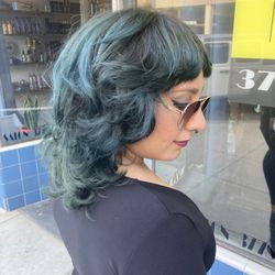 70s punk cut and color
