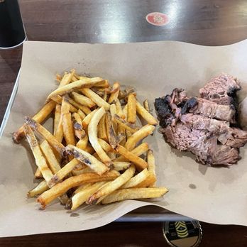 Mission BBQ - This is the brisket with fries. Don't get the lien. Its the fat that makes it good. - Barbeque Near Me - Rockville, Maryland Mission BBQ - This is the brisket with fries. Don't get the lien. Its the fat that makes it good. - Barbeque Near Me - Rockville, Maryland