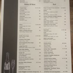 Pamela's Pints & Provisions - Wine menu