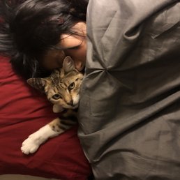 Cuddling with Lacey