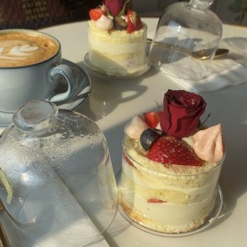 Chant’el Cafe - (Saturday dine-in special) Strawberry cake + latte. - Cafes Near Me - Folsom, California Chant’el Cafe - (Saturday dine-in special) Strawberry cake + latte. - Cafes Near Me - Folsom, California