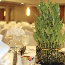 The bamboo tiered pieces made for gorgeous centerpieces