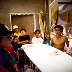 Ocean Experience Surf School - Surf camp learning how surfboards are made.