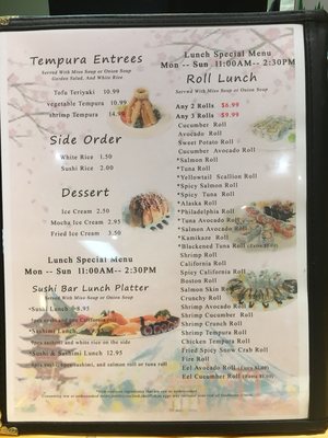Menu photo 2 Hayashi Sushi Murrells Inlet, SC Menu photo 2 Hayashi Sushi Murrells Inlet, SC