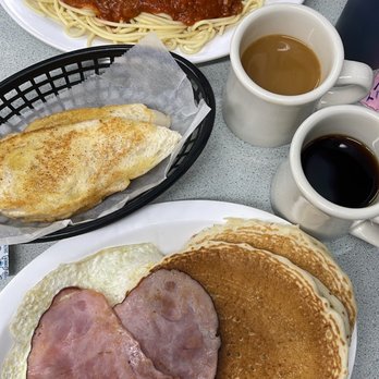 Lindy's Restaurant - a plate of food and a cup of coffee - Southern Near Me - Fayetteville, North Carolina
