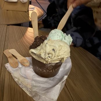 Bacio Di Latte - Regular with 3 diff flavors - Ice Cream & Frozen Yogurt Near Me - San Jose, California Bacio Di Latte - Regular with 3 diff flavors - Ice Cream & Frozen Yogurt Near Me - San Jose, California