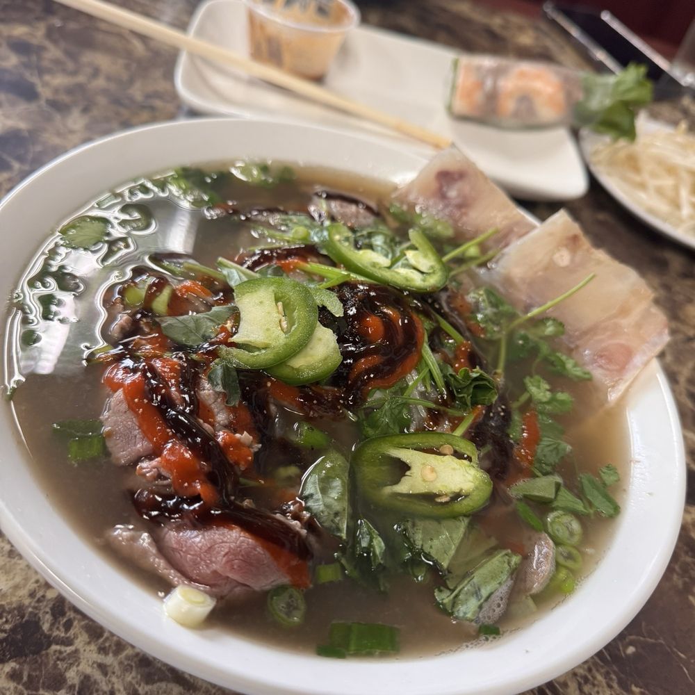 Large Pho brisket and rare beef Large Pho brisket and rare beef
