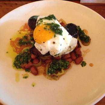 The Publican - Blood sausage with egg, cranberry beans, and salsa verde. - New American Near Me - Chicago, Illinois The Publican - Blood sausage with egg, cranberry beans, and salsa verde. - New American Near Me - Chicago, Illinois