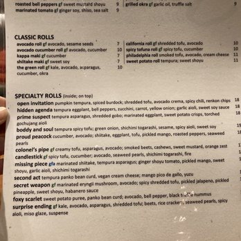 Shizen - Nigiri & Rolls Menu - Sushi Bars Near Me - San Francisco, California