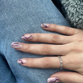 The Nail Boss - I went for a purple moment with trendy lines - Nail Salons Near Me - Stanton, California The Nail Boss - I went for a purple moment with trendy lines - Nail Salons Near Me - Stanton, California