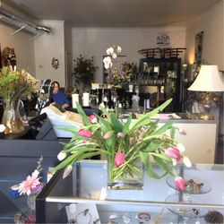 Beyond the Briar Patch - Mixed Dutch Tulips accented with Pink Waxflowers.
Designed & Created by Elaine Westman
$82.00