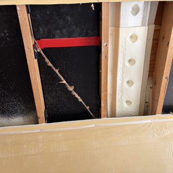 Go Green Insulation - Baffles (black in the larger spaces and white in the narrow) - Insulation Installation Near Me - Plainfield, Indiana Go Green Insulation - Baffles (black in the larger spaces and white in the narrow) - Insulation Installation Near Me - Plainfield, Indiana
