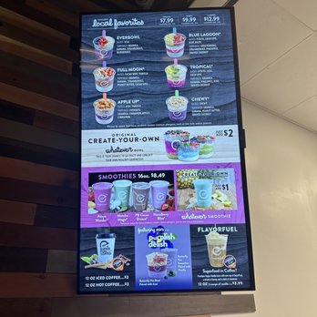 Everbowl - a menu on a large screen - Acai Bowls Near Me - McKinney, Texas