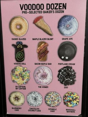 Menu photo 8 Voodoo Doughnut Portland, OR