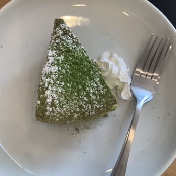 Okaeri Cafe - Matcha cheesecake, taste more like a matcha sponge cake - Japanese Near Me - Richardson, Texas