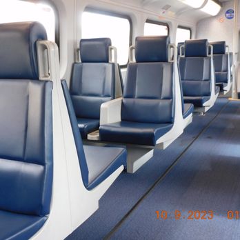 NCTD Coaster Train - From the coaster what it has done is taken the many older trains and removed the older seats and replaced with the newer ones. - Public Transportation Near Me - Oceanside, California NCTD Coaster Train - From the coaster what it has done is taken the many older trains and removed the older seats and replaced with the newer ones. - Public Transportation Near Me - Oceanside, California