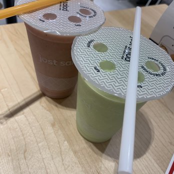 Just Salad - Strawberry Banana Smoothie & Avocado Dreamsicle Smoothie - Salad Near Me - Boca Raton, Florida Just Salad - Strawberry Banana Smoothie & Avocado Dreamsicle Smoothie - Salad Near Me - Boca Raton, Florida