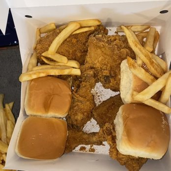 Barrera's Fried Chicken - 8 piece - moved the fries out of the way - Chicken Wings Near Me - Robstown, Texas