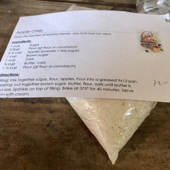 Wea Creek Orchard - You can make your own apple crisp with this mix. - Pick Your Own Farms Near Me - Lafayette, Indiana Wea Creek Orchard - You can make your own apple crisp with this mix. - Pick Your Own Farms Near Me - Lafayette, Indiana