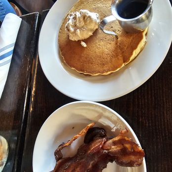 The Copper Hen - Side of pancake and bacon - New American Near Me - Minneapolis, Minnesota