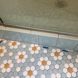 Misaligned tile on the floor