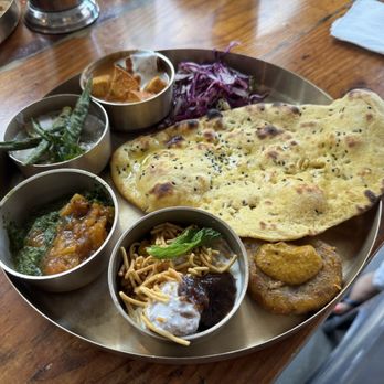 Pondicheri - Earth thali with butter paneer - Indian Near Me - Houston, Texas Pondicheri - Earth thali with butter paneer - Indian Near Me - Houston, Texas