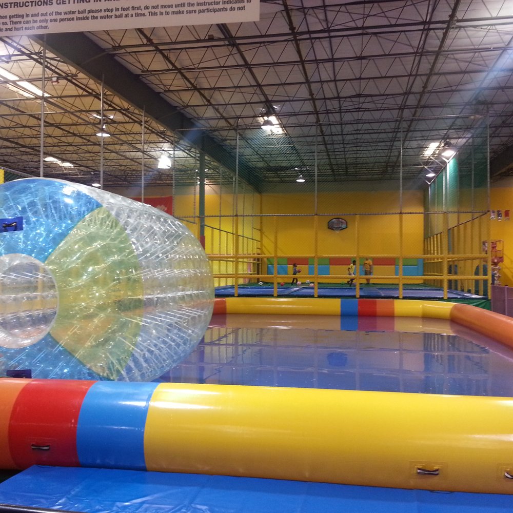 Jump Party USA - Water ball on a shallow pool - Trampoline Parks Near Me - Kyle, Texas Jump Party USA - Water ball on a shallow pool - Trampoline Parks Near Me - Kyle, Texas