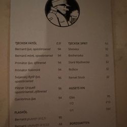 Soldaten Svejk - Menu