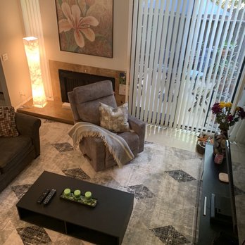 HomeGoods - Look from above. Rocking recliner, rug and pillows - Department Stores Near Me - Los Angeles, California